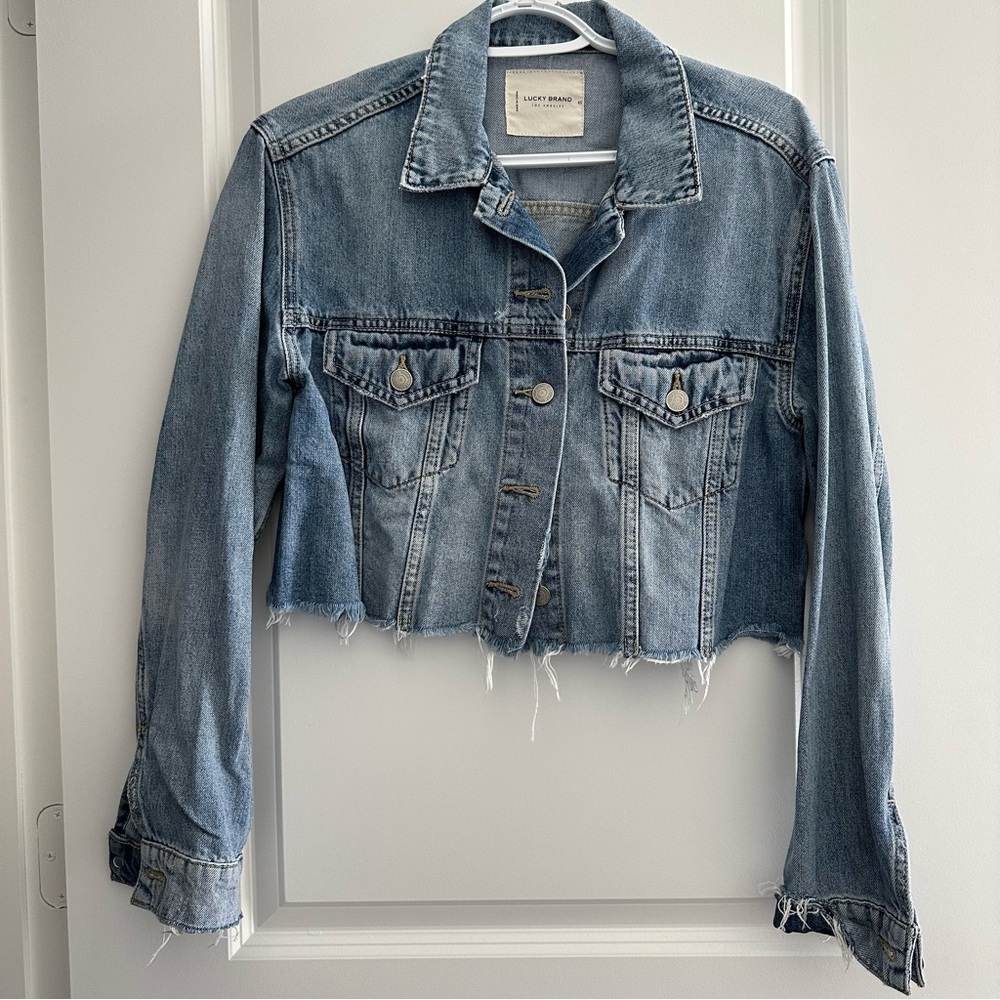 Lucky Brand Cropped Denim Jacket in XS